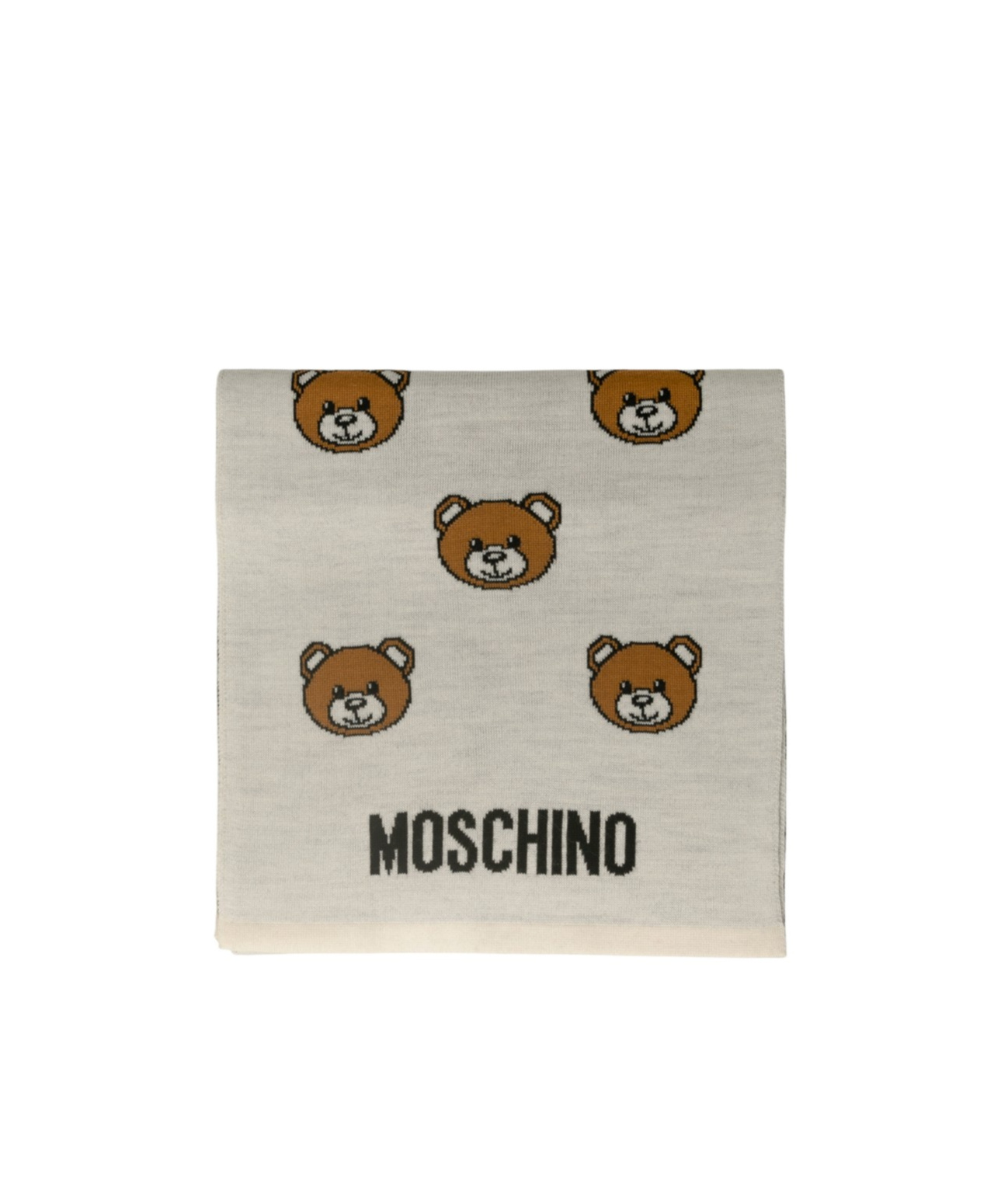 Moschino Wool Scarf In Gray