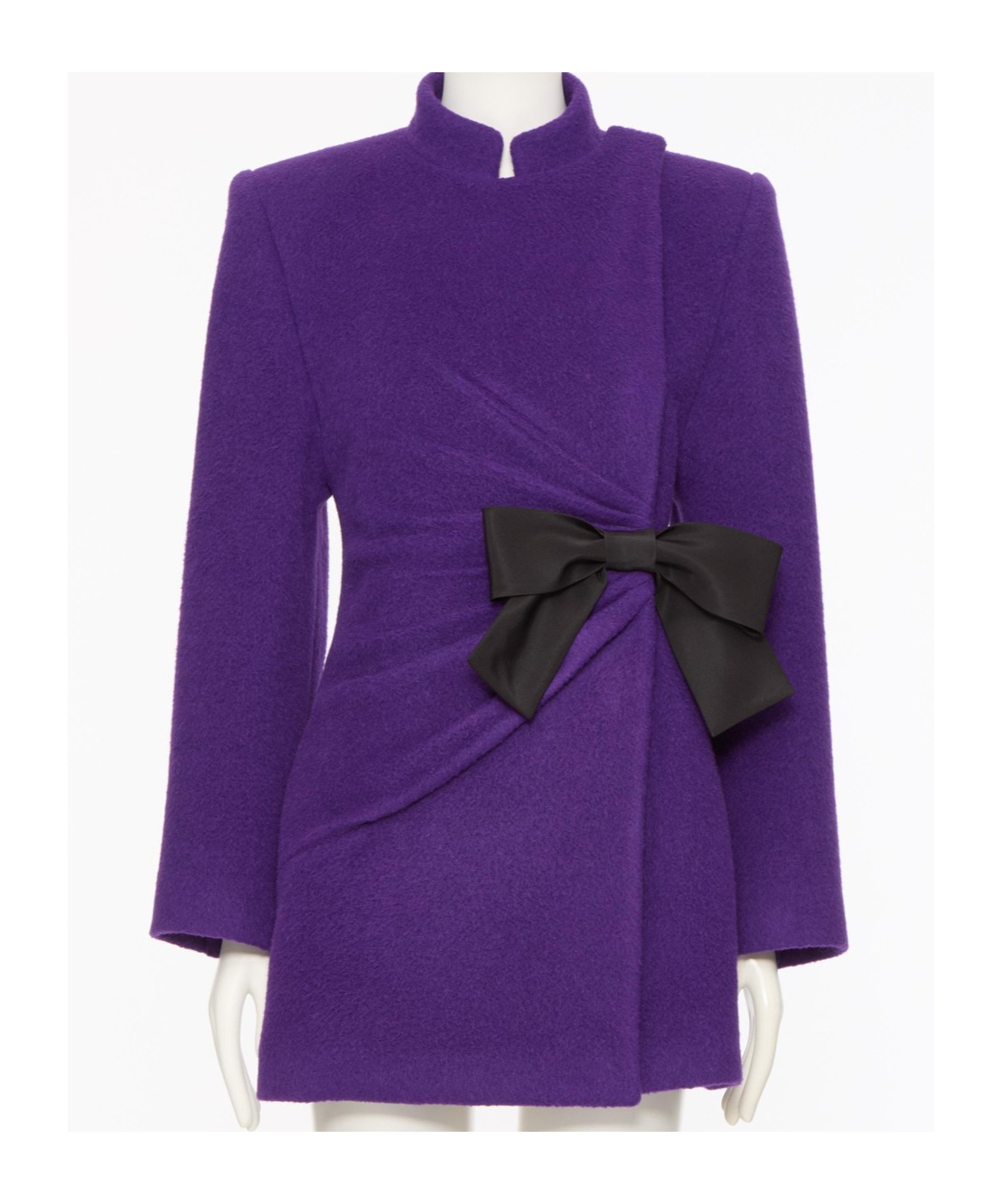Valentino Long-sleeved Coat In Purple