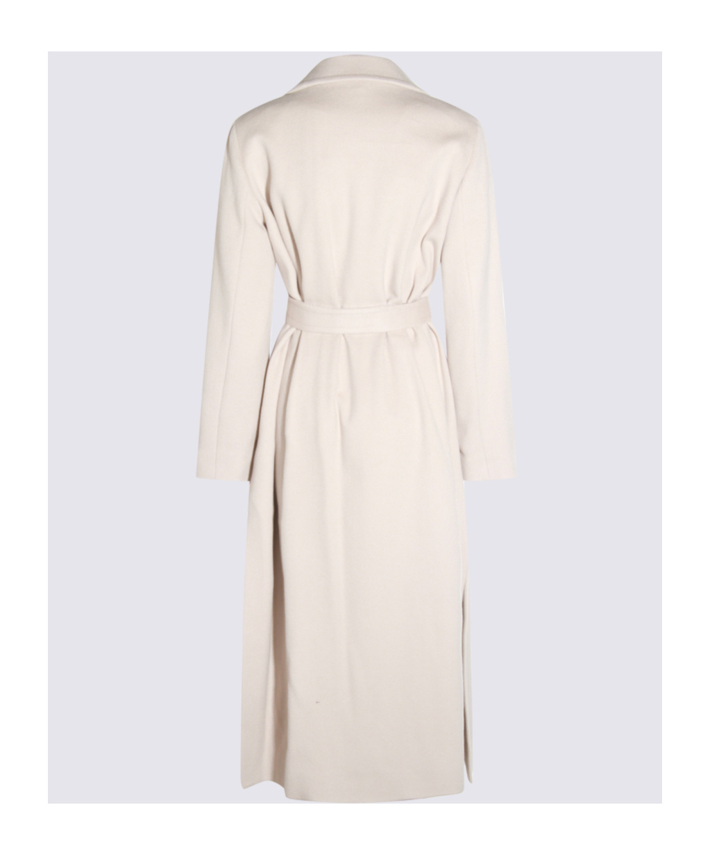 Eleventy Waist Belted Long Length Lapels Pockets In Neutral