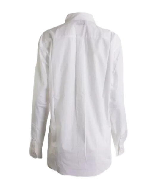 Coperni Cotton Shirt With Pointed Collar And Pocket In White