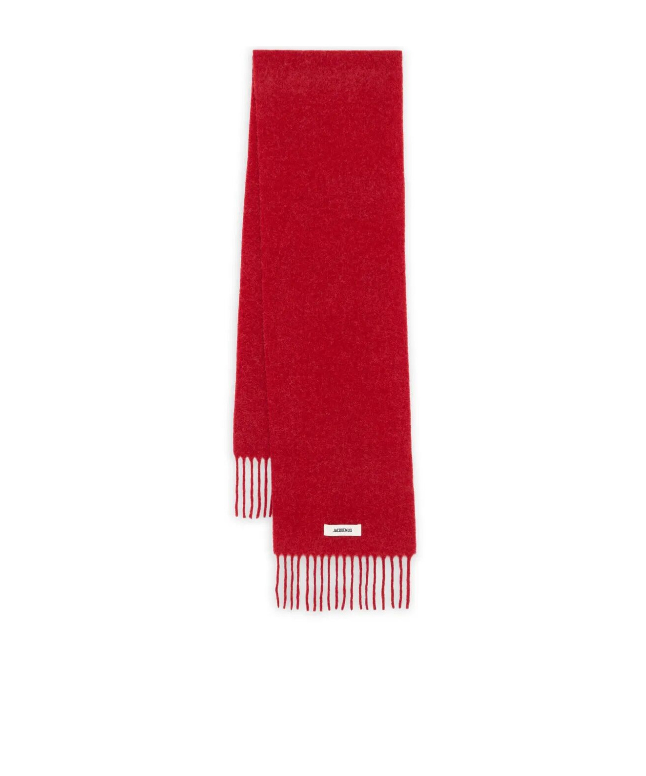 Jacquemus Soft Fringed Scarf For Everyday Wear In Red
