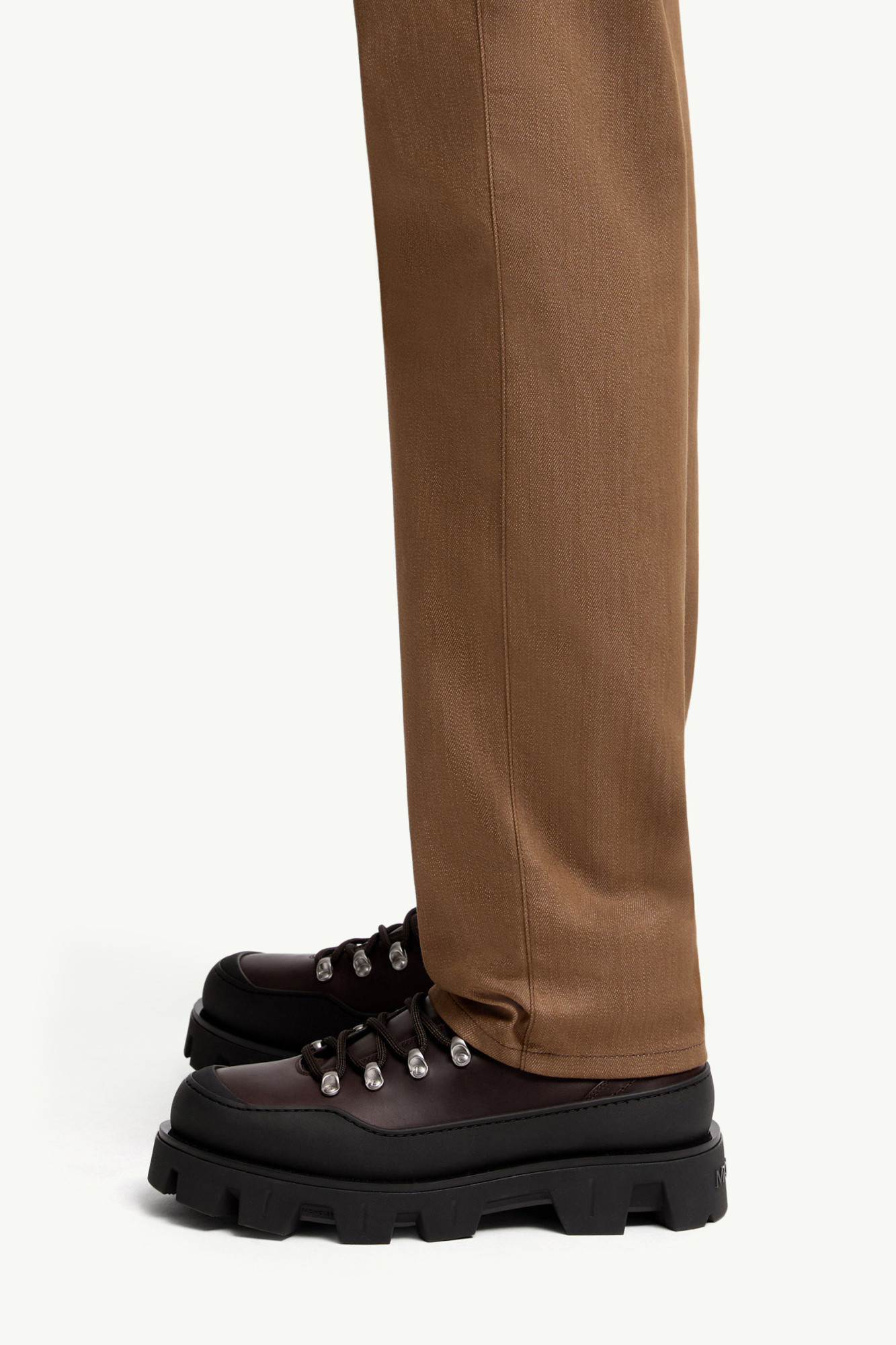 Moncler Straight Leg Denim Jeans In Brown
