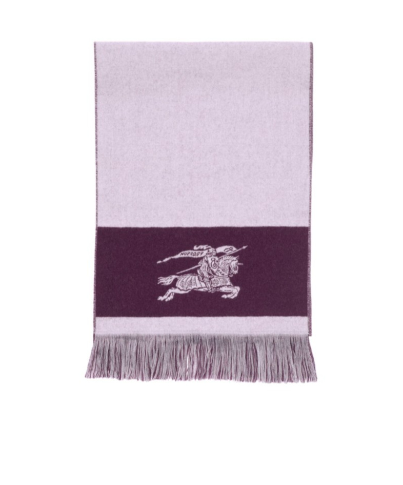BURBERRY BLOT STRIP KNIGHT WOOL SCARF
