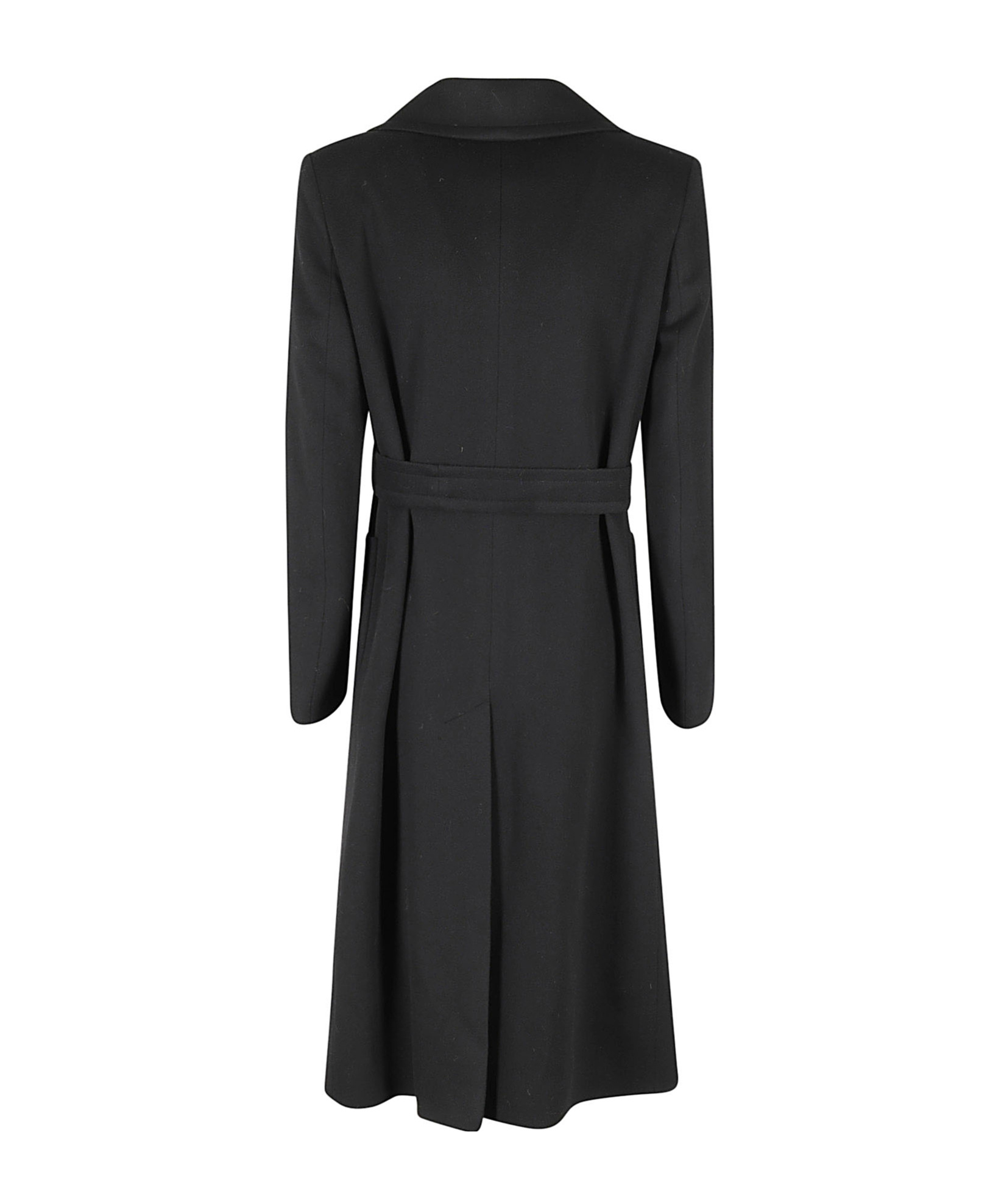 Tagliatore Belted Double-breasted Maxi Coat In Black