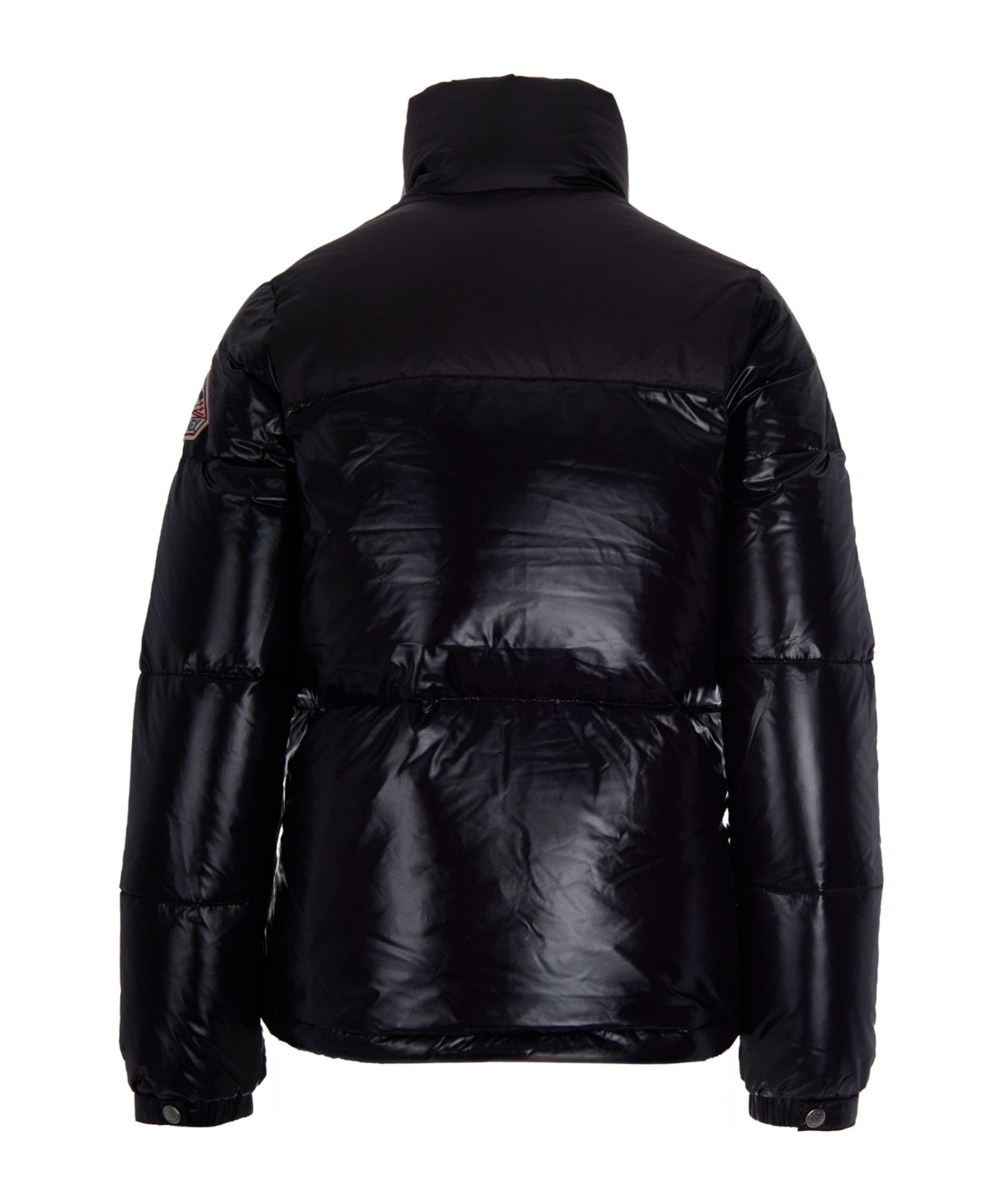 Pyrenex Fitted Puffer Jacket With Shiny Nylon Finish In Black