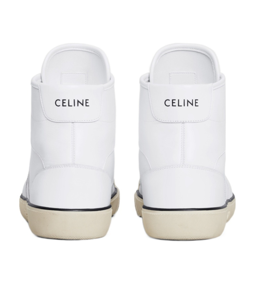 Celine As-02 Alan Straps High-top Casual Sneakers In White