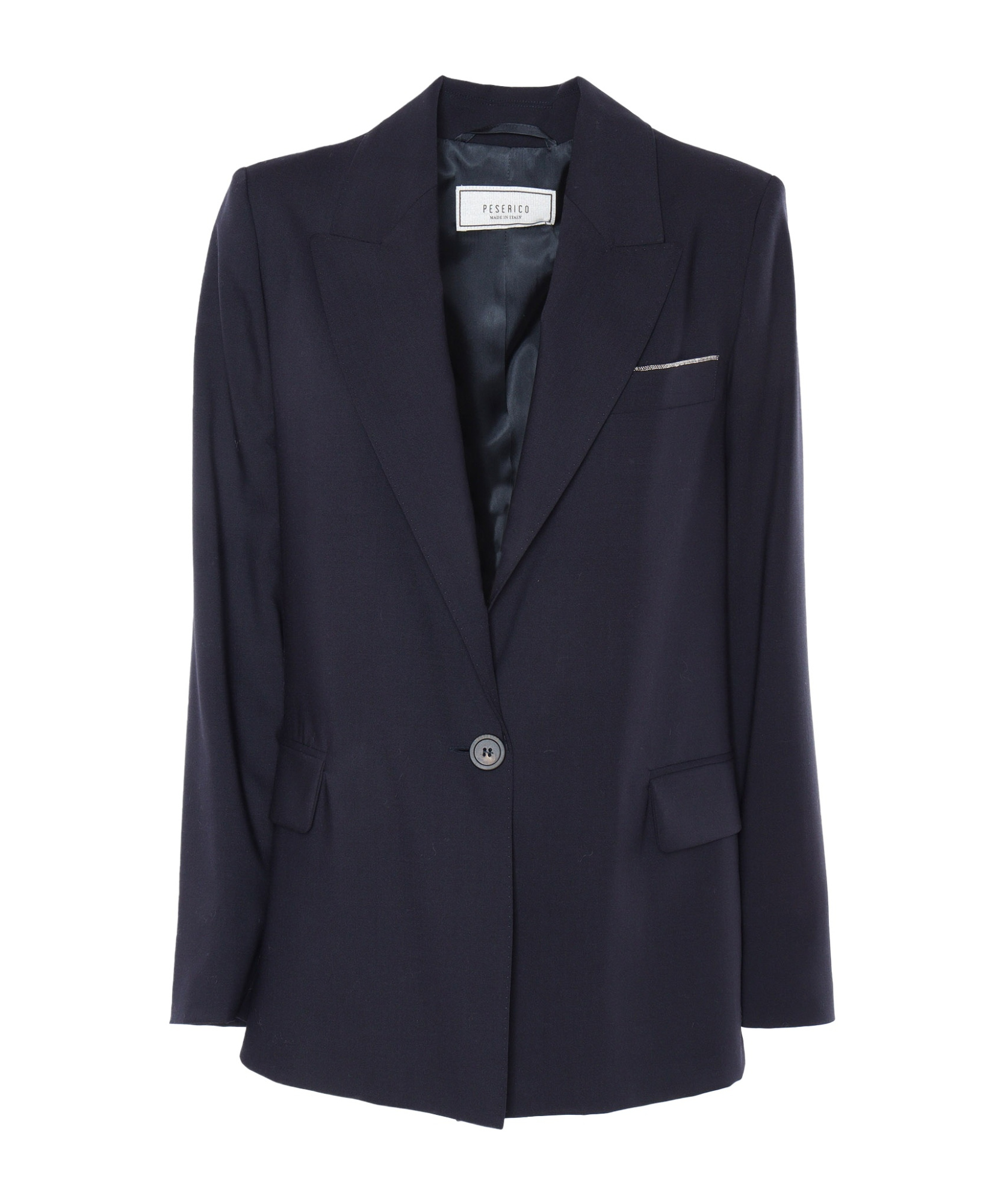 Peserico Single-breasted Suit Jacket In Blue