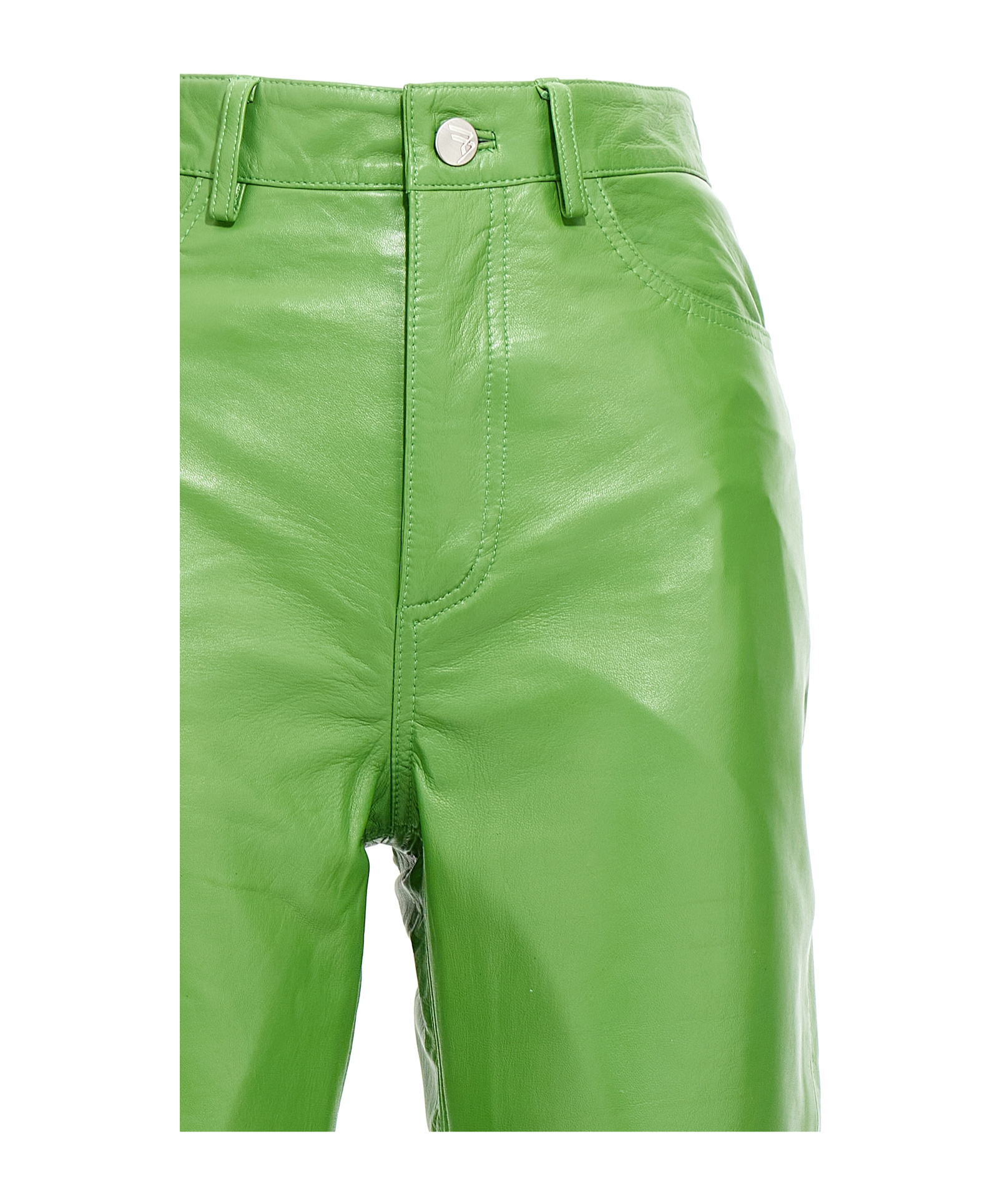 REMAIN BIRGER HIGH-WAIST LEATHER TROUSERS 