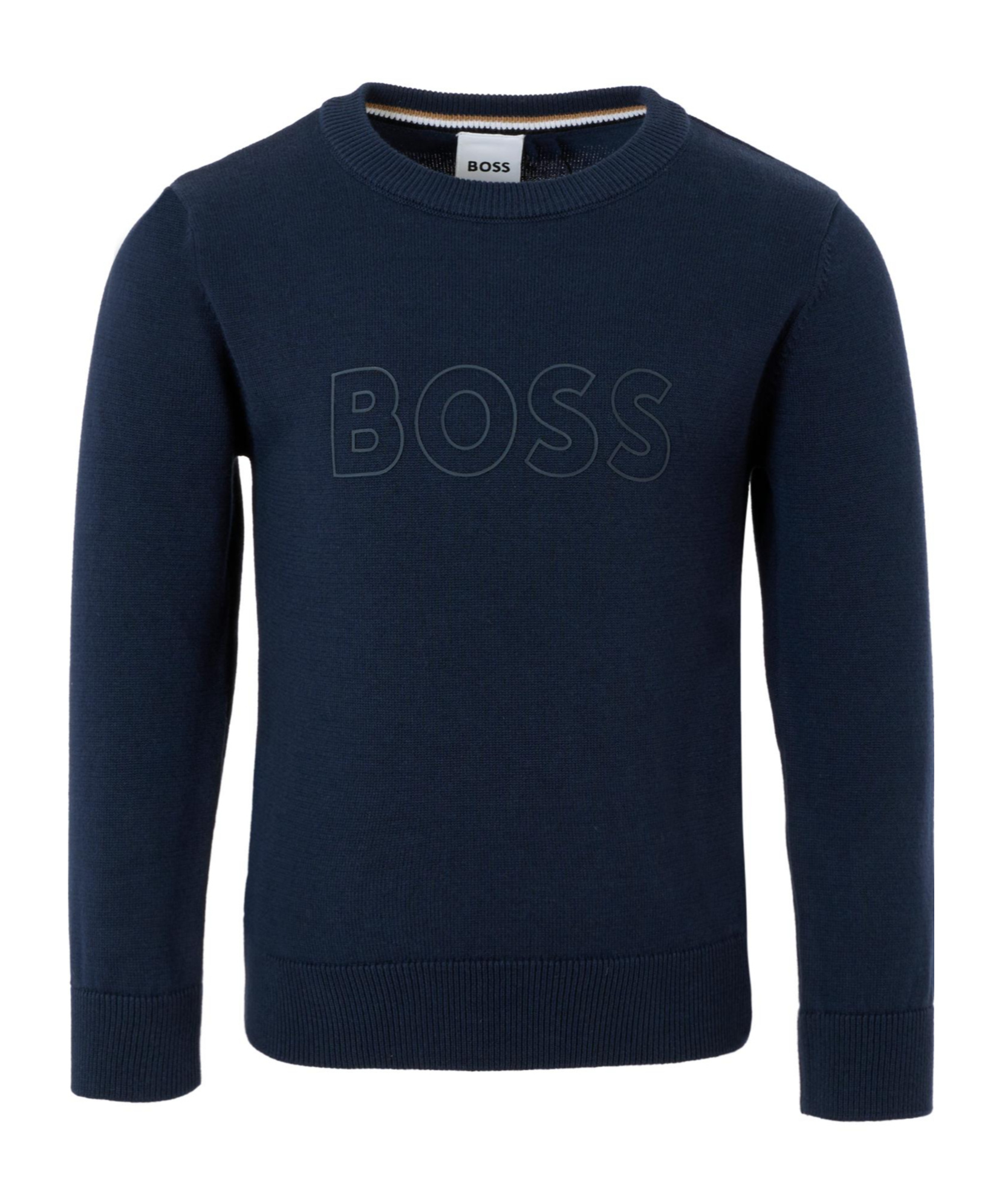 Hugo Boss Long-sleeved Sweater In Blue