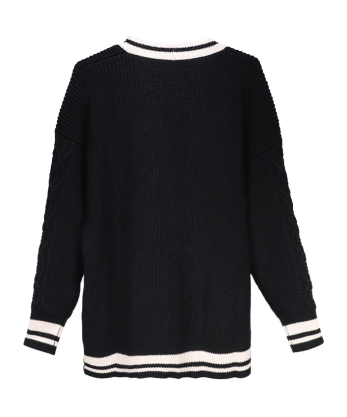 Elisabetta Franchi Logo Patch V-neck Cardigan In Black