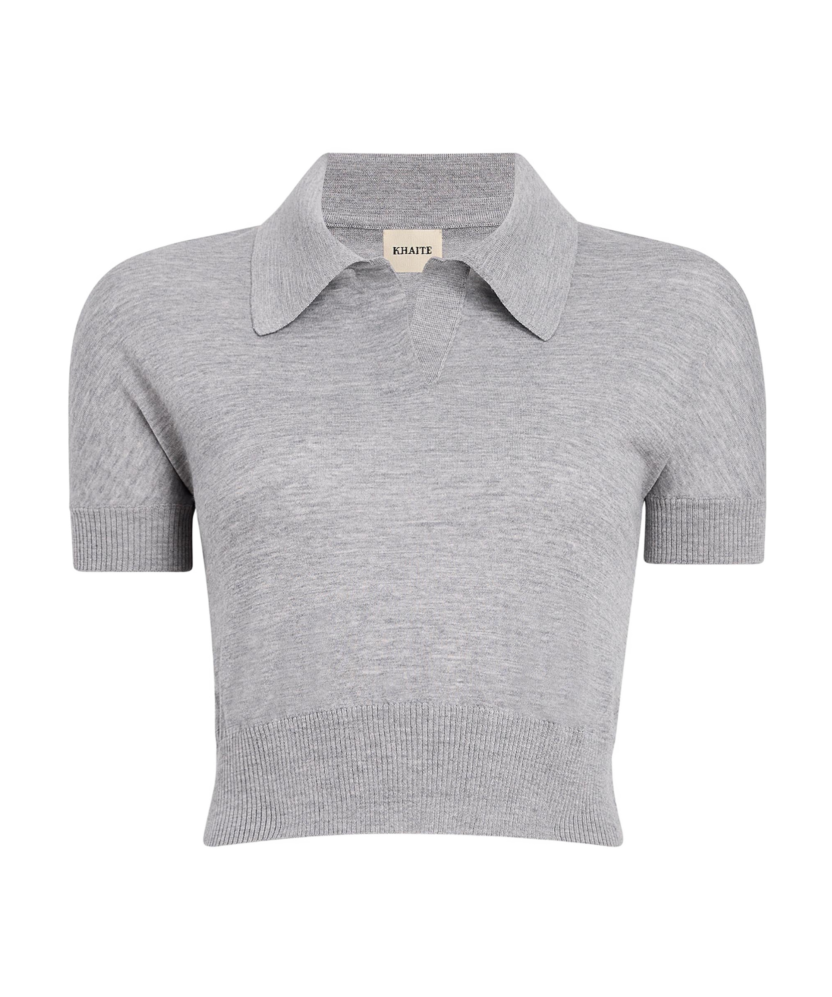 Khaite Morgane Poloshirt In Gray