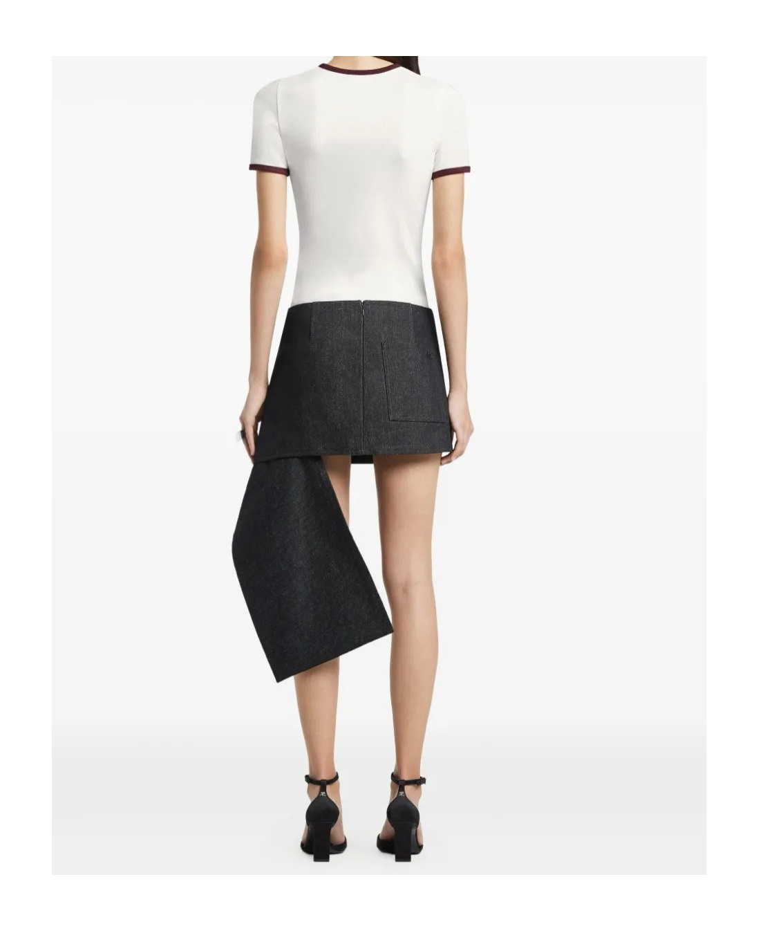 Courrèges T-shirt Heritage Con Bordi A Contrasto In White