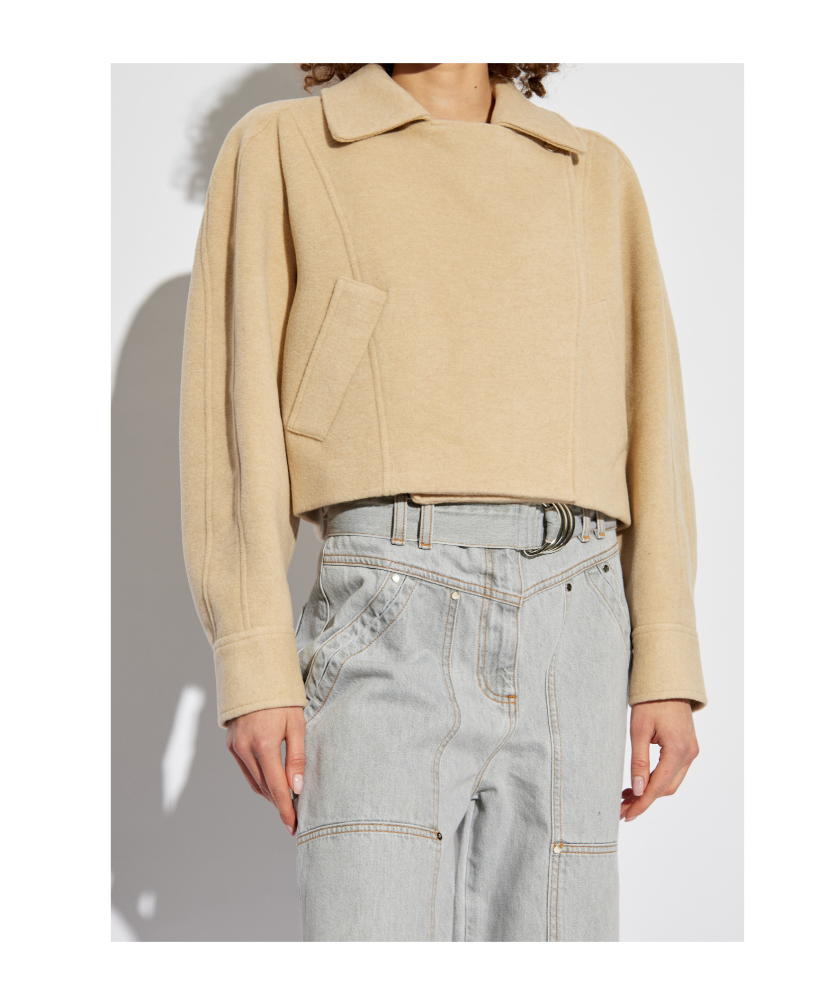Iro Long-sleeved Casual Jacket In Nude