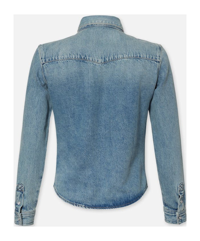 Frame Fitted Heritage Shirt Esme Cotton In Blue