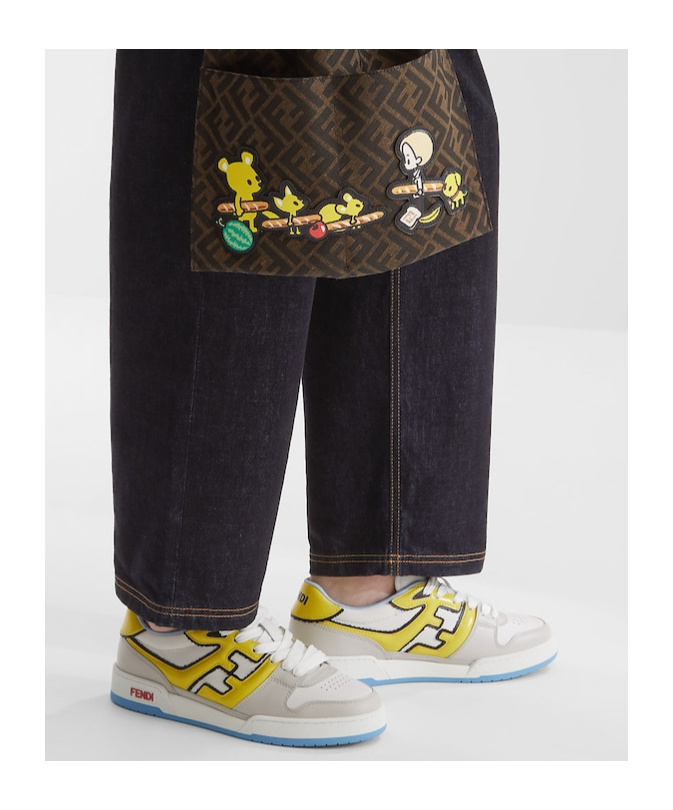Fendi Silvia And The Baguette Sneakers In Gray