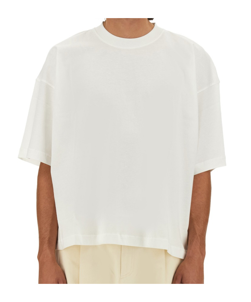 Studio Nicholson Basic Round Neck Short Sleeve T-shirt In White