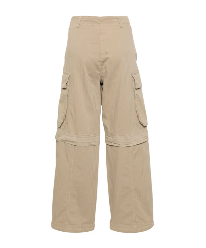 Semicouture Cargo Trousers With Belt Loops In Neutral