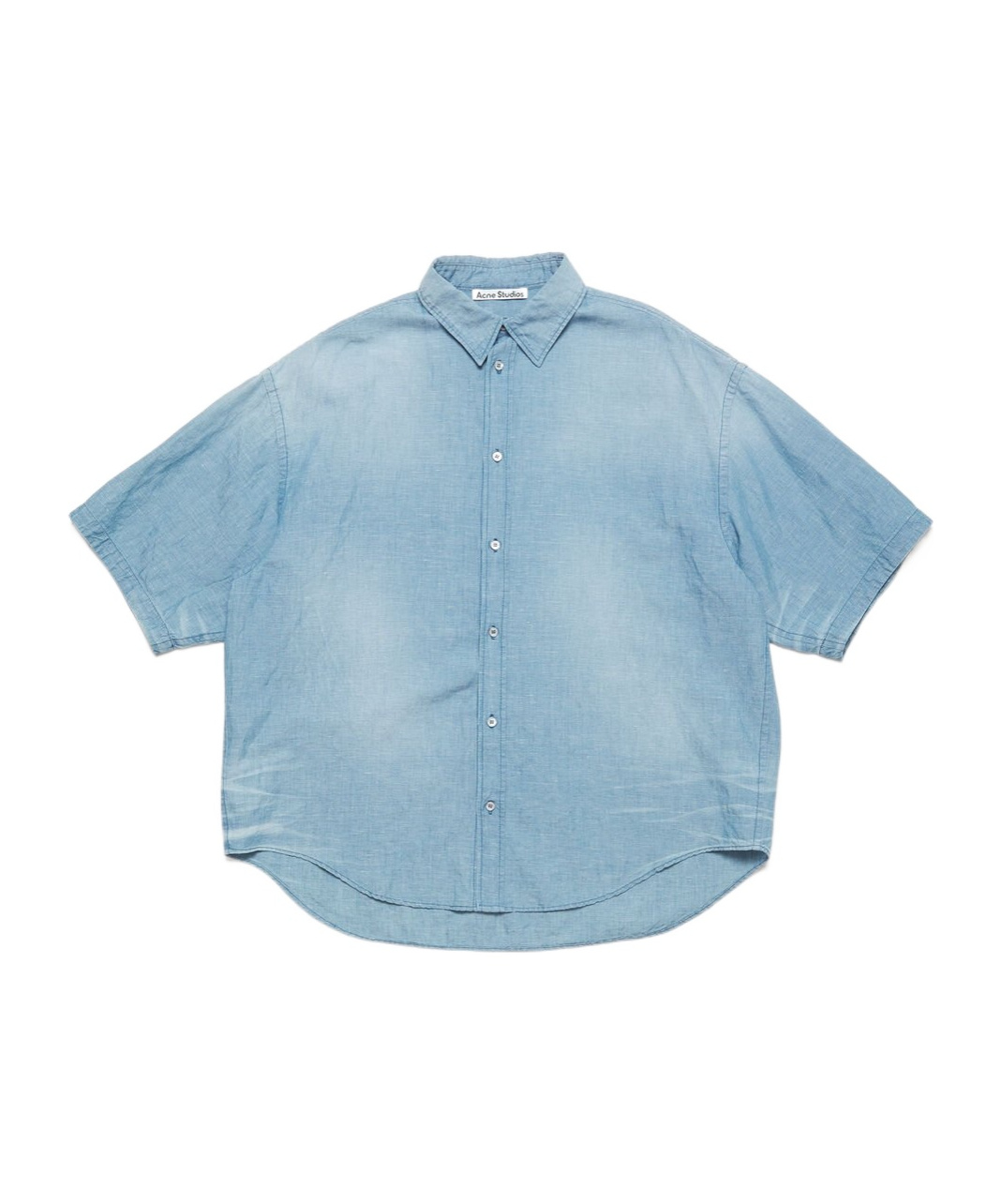 Acne Studios Button-up Shirt Logo Stamp In Blue