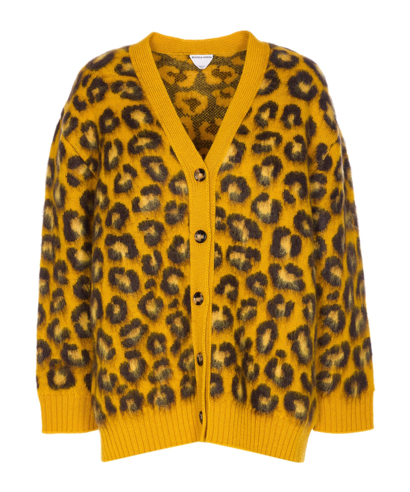Bottega Veneta Long-sleeved Cardigan In Brown