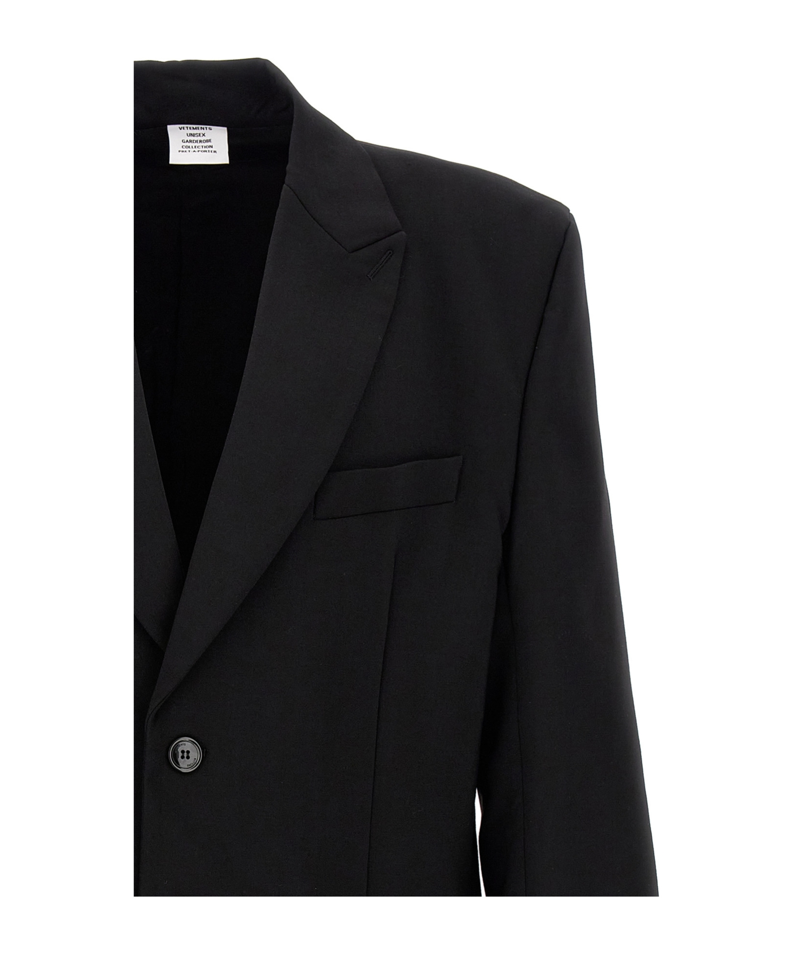 Vetements 'blazer Brodé Du Logo' In Black