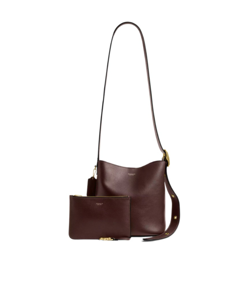 Coach Bleecker Bucket Bag 21 In Burgundy