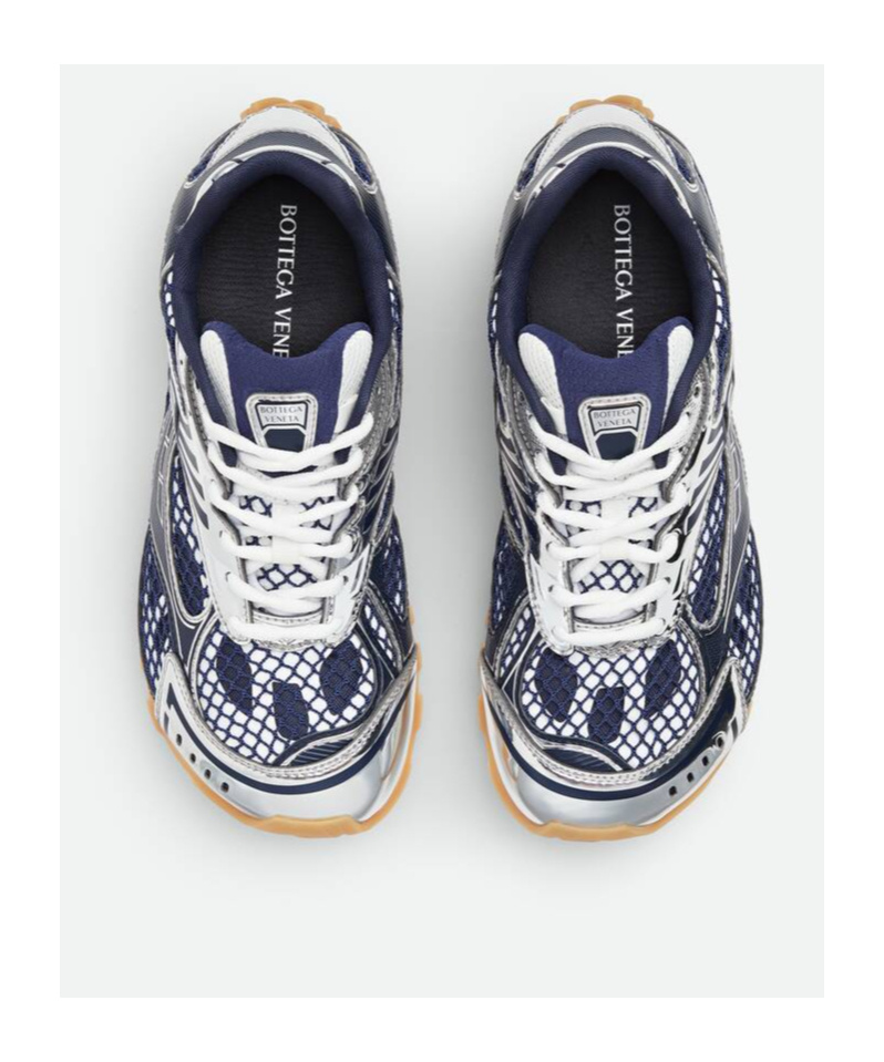 Bottega Veneta Women Orbit Low-top Sneakers In Technical Fabric In Blue