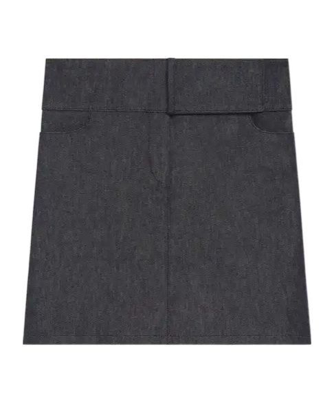 Shop Courrèges Belted Mini Skirt In Dark Gray