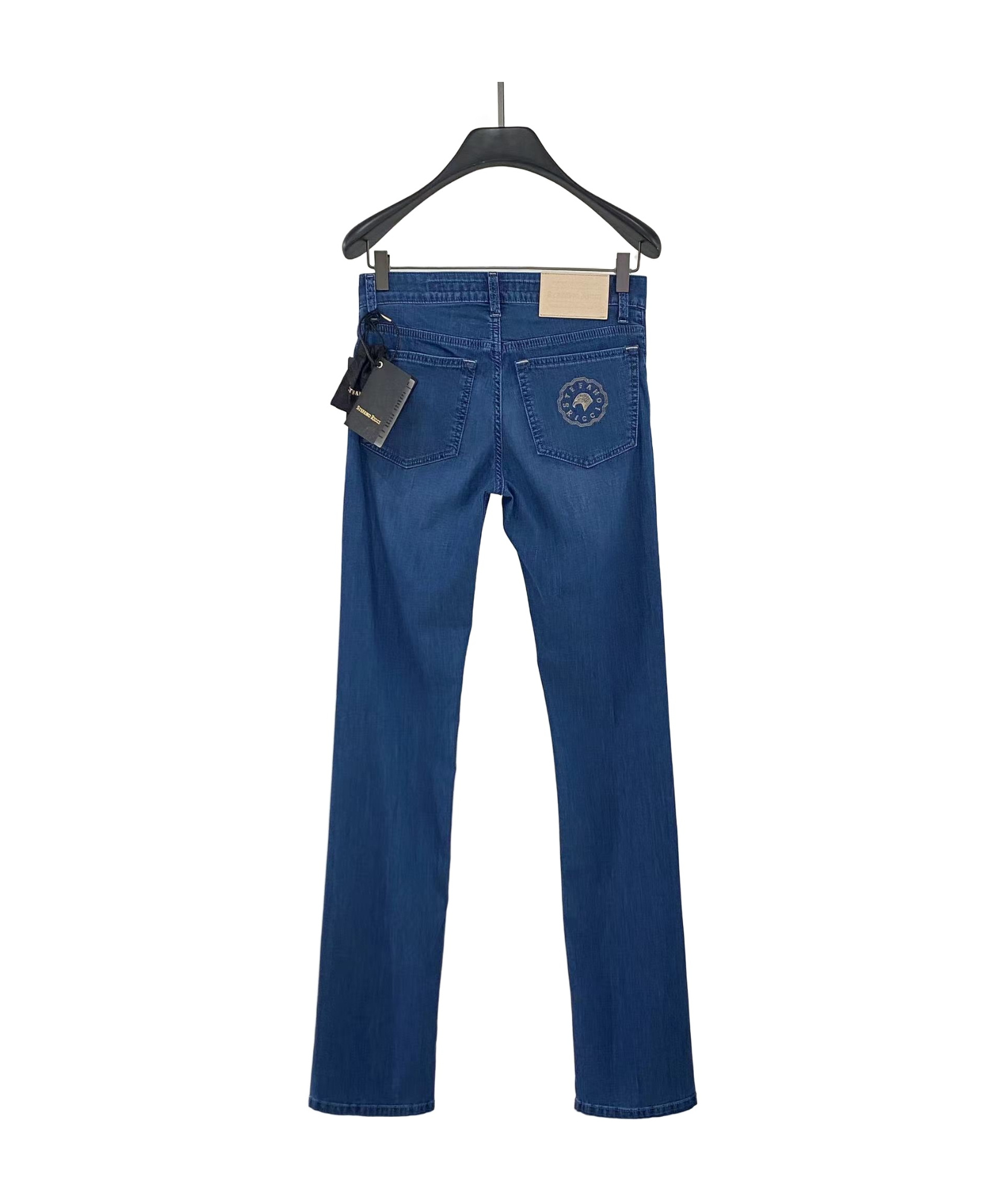 Stefano Ricci Logo Logo Denim Trousers In Blue