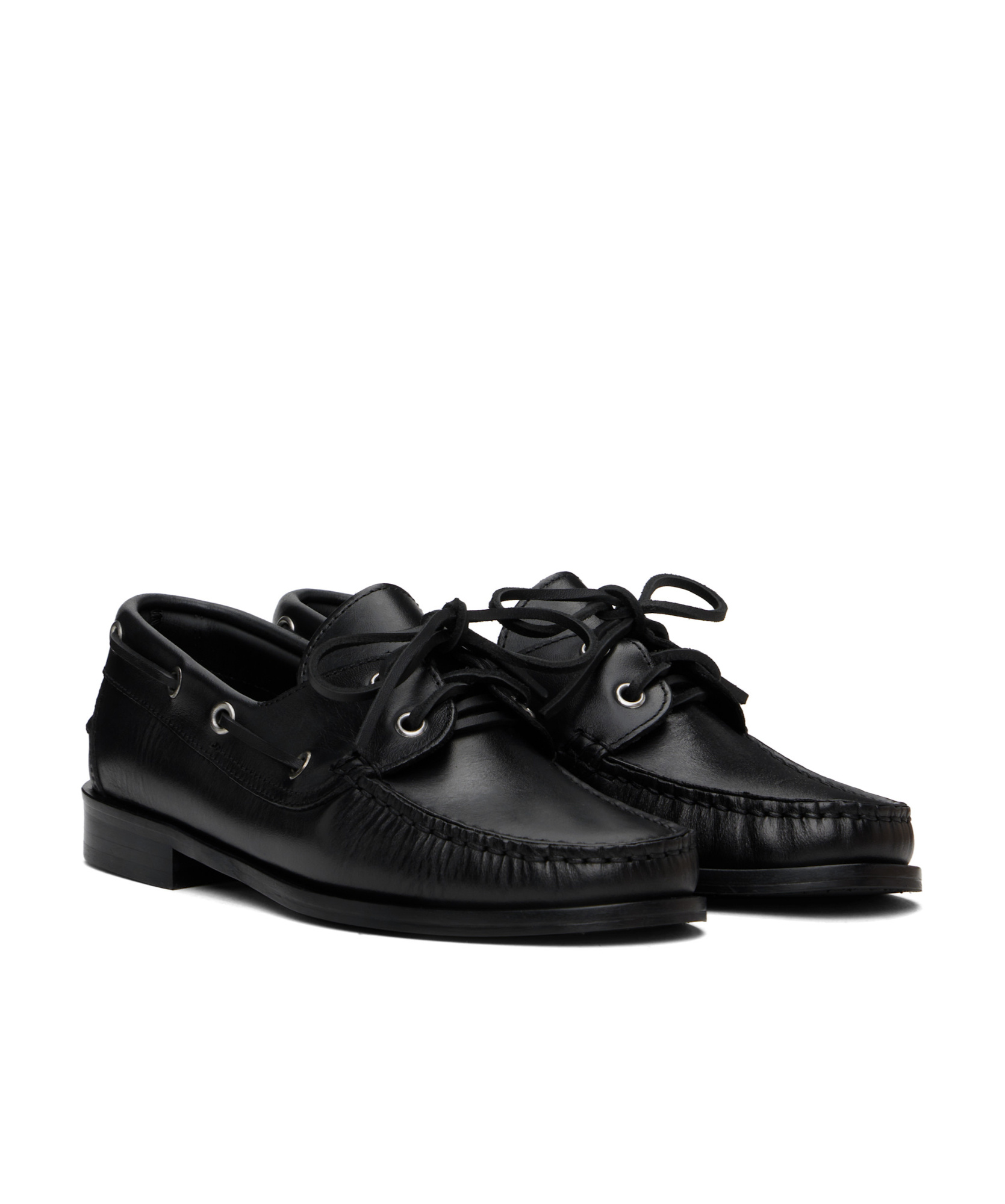 Aeyde Pleated Loafers In Black
