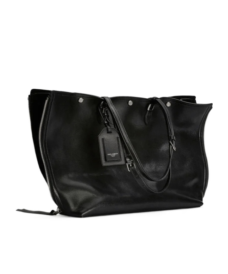 Dolce & Gabbana Zip Ew Runway Tote Bag In Black