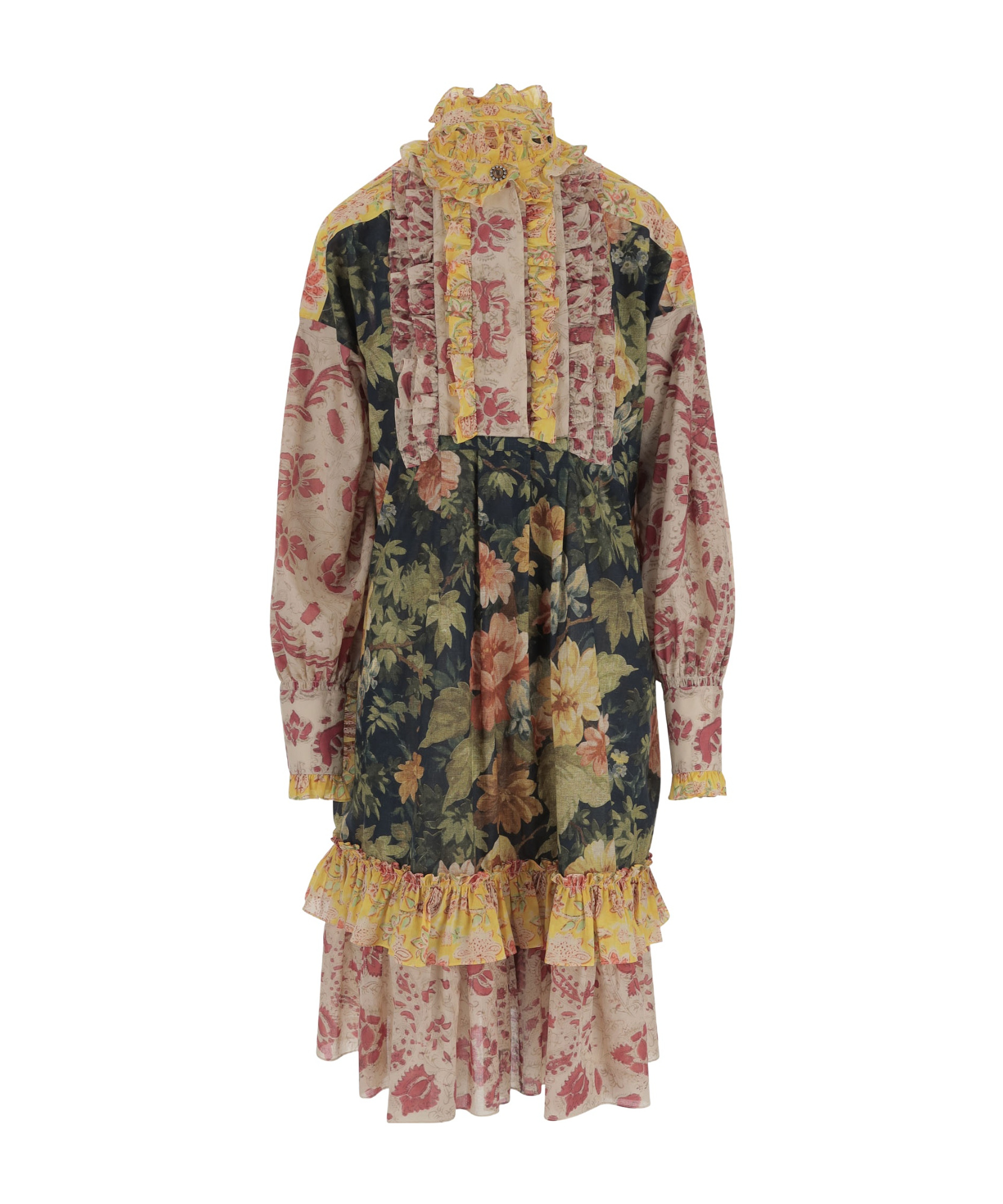 Valentino Voyage Imaginaire Muslin Short Dress In Multicolour