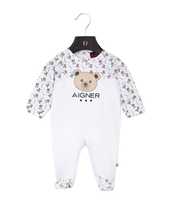 Shop Aigner Long-sleeved Jumpsuit In White
