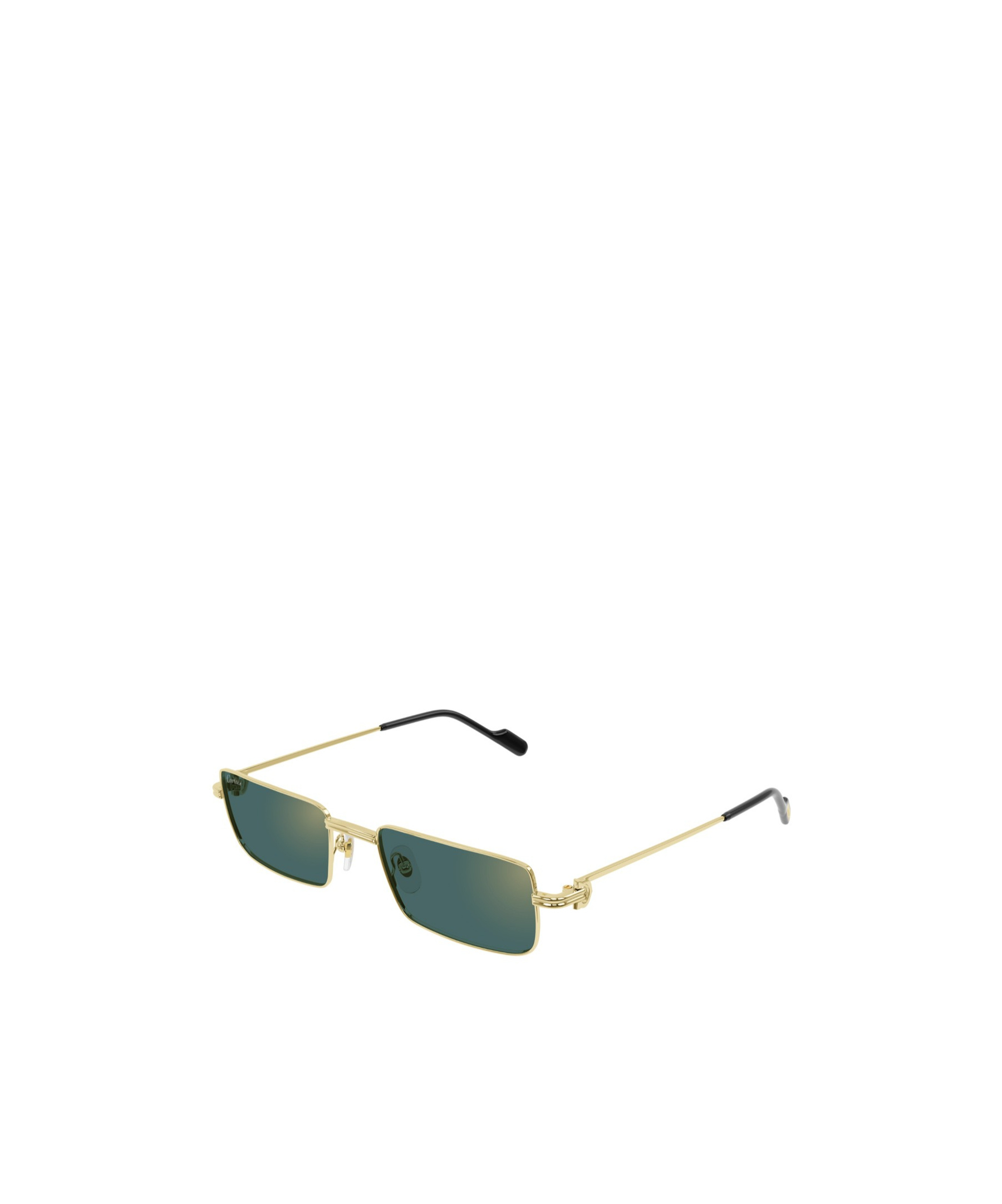 Cartier Rectangular Frame Sunglasses In Green