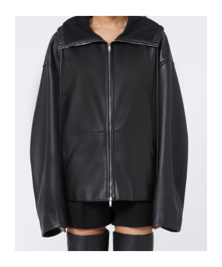 Sportmax Hooded Jacket With Drawstring And Pockets In Black