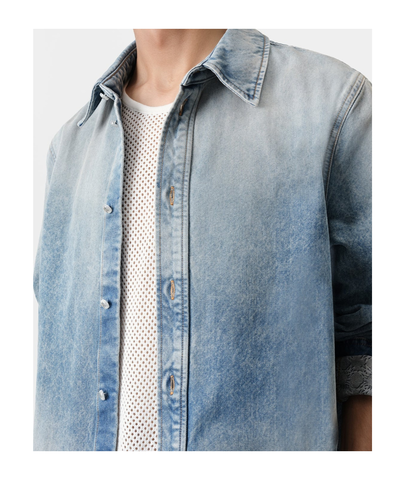 Amiri Long-sleeved Shirt In Blue
