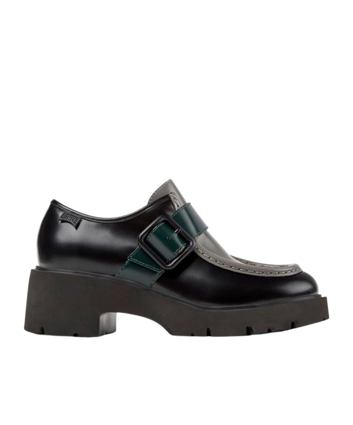 Camper Milah Platform Monk Strap Shoe In Black