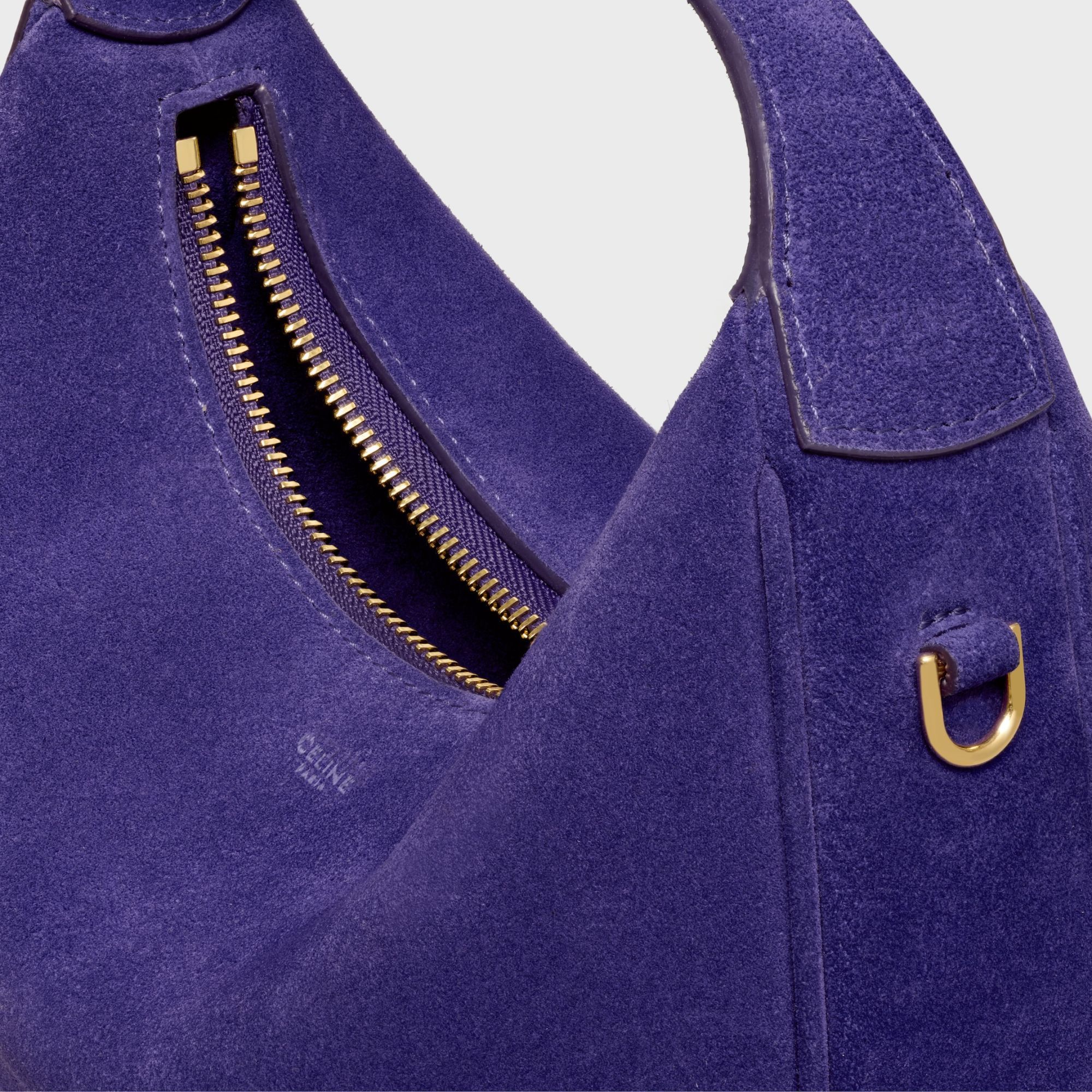 Celine Teen  Lulu In Suede Calfskin In Purple