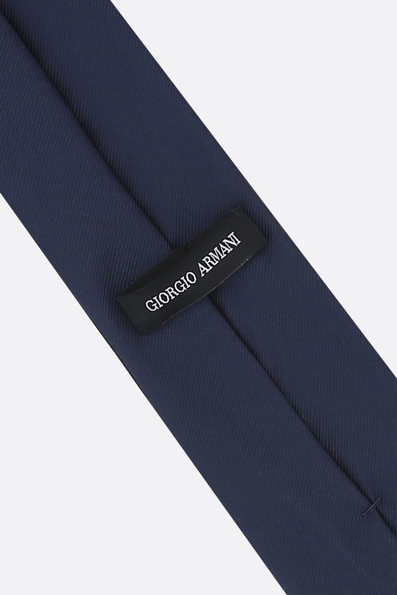 Giorgio Armani Silk Plain Tie In Black