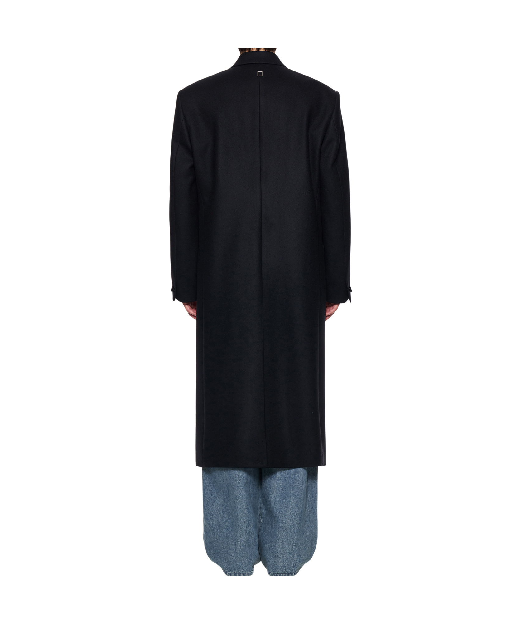 Wooyoungmi Double-breasted Wool Cashmere Coat In Black