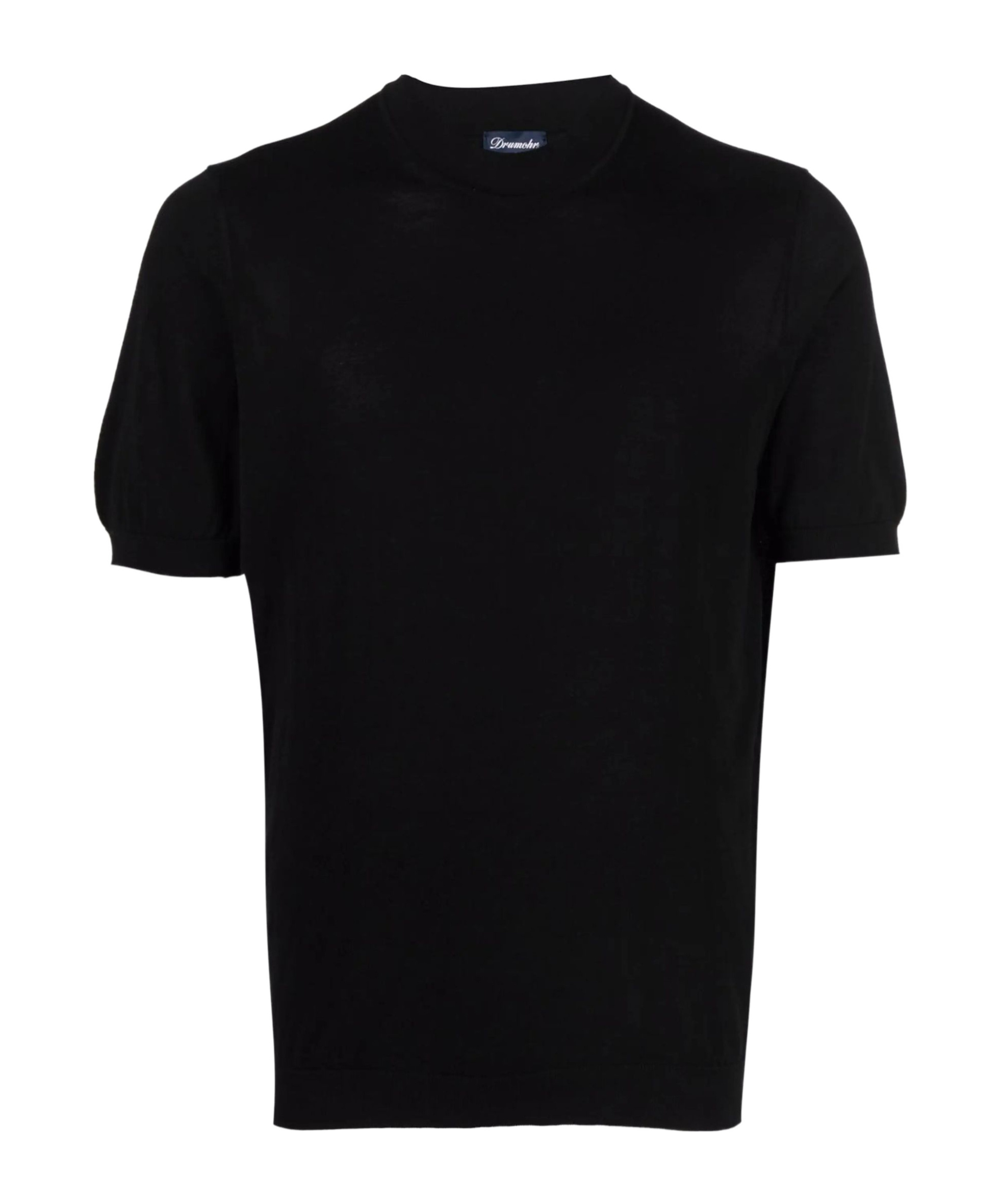 Drumohr Short Sleeves Turtle Neck T-shirt Clothing In Black