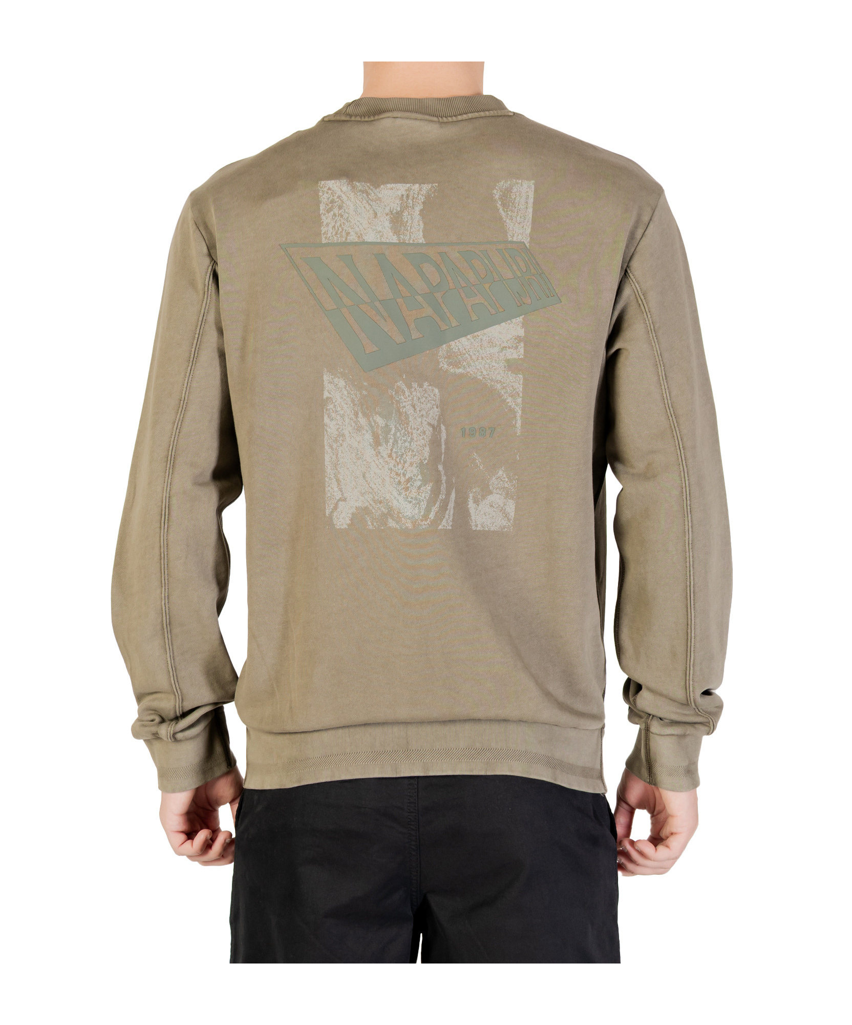Napapijri Long-sleeved Sweatshirt In Brown