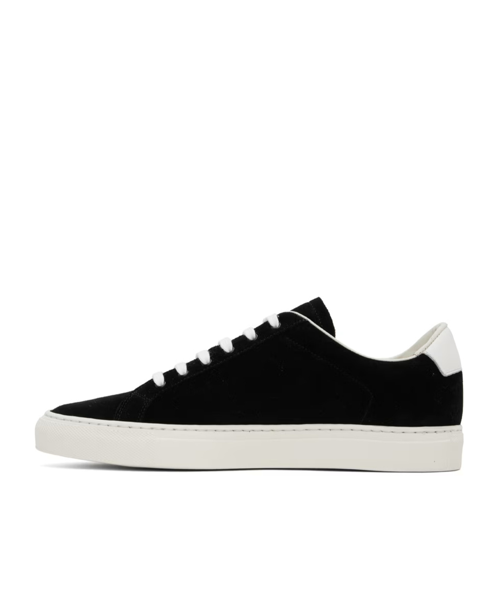 Common Projects Suede Leather Sneakers In Black