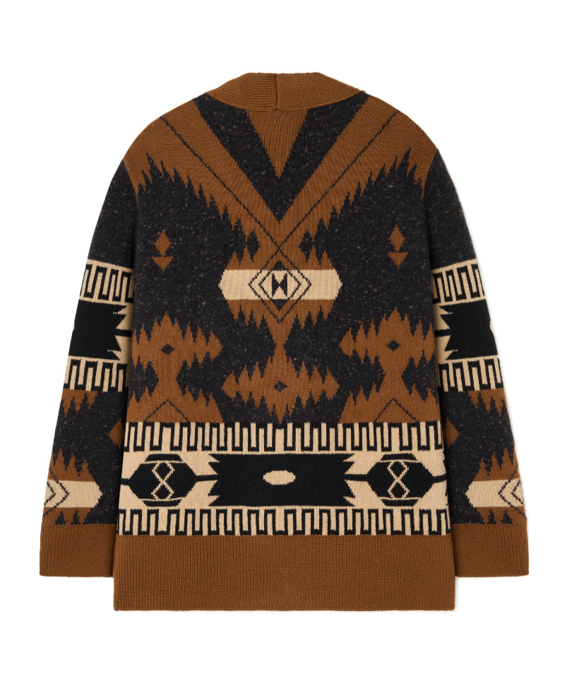 Alanui Dreamscape Icon Geometric-pattern Cardigan In Multi