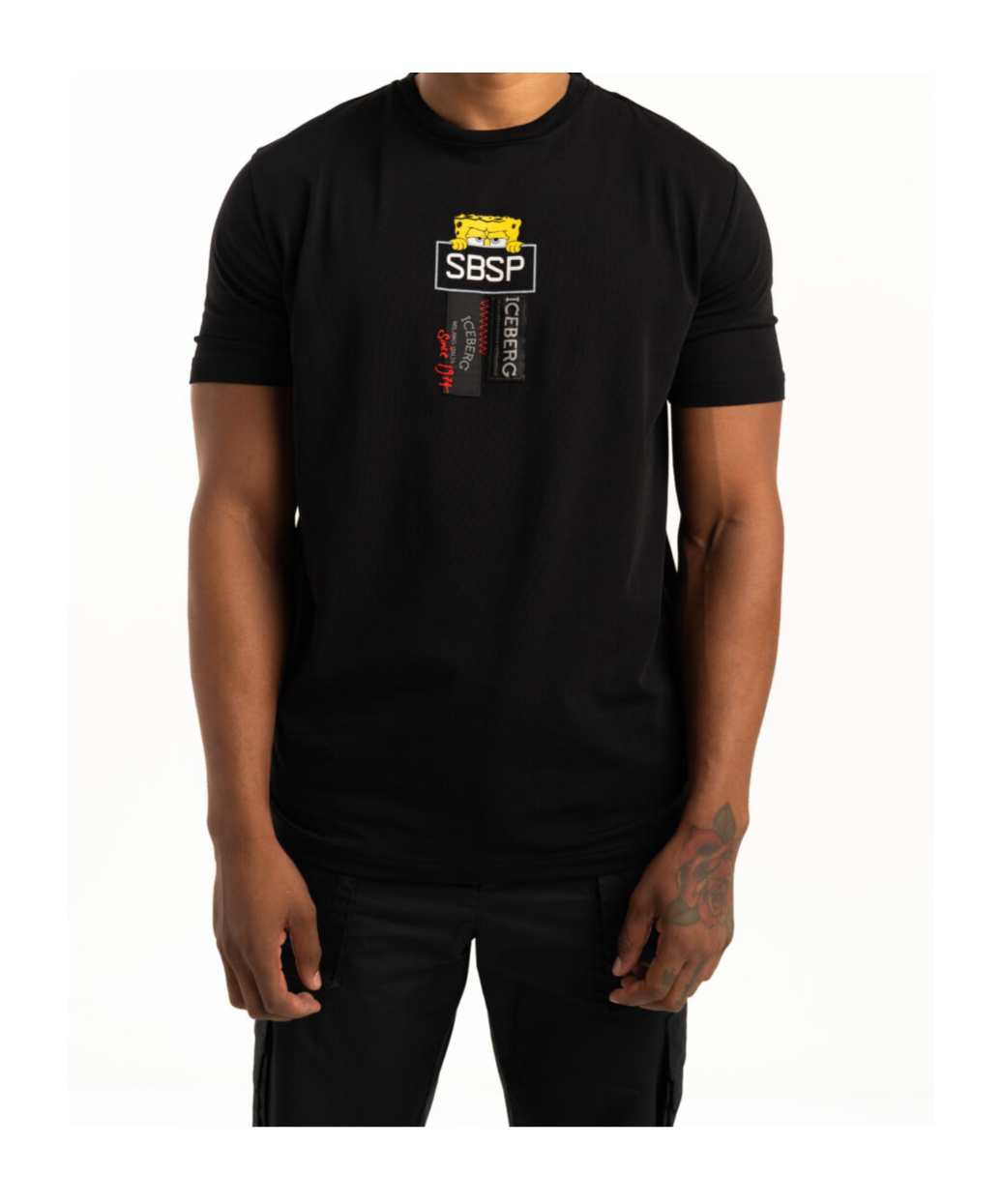 Iceberg Spongebob-print T-shirt In Black
