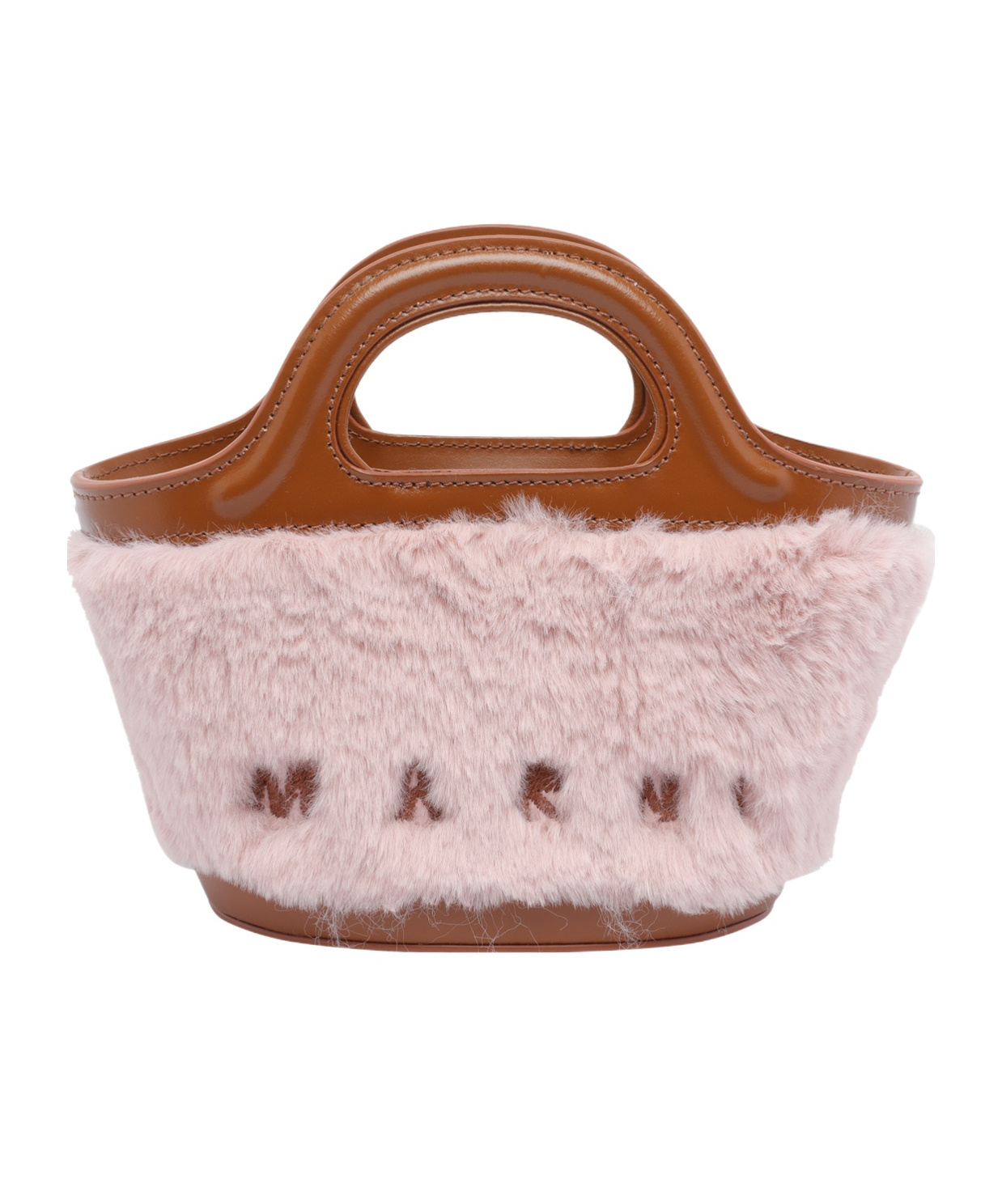 Marni Tropicalia Double Handle Shoulder Bag In Brown