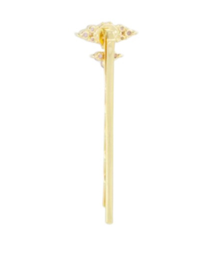 Vivienne Westwood Feodora Bobby Hair Clips In Yellow