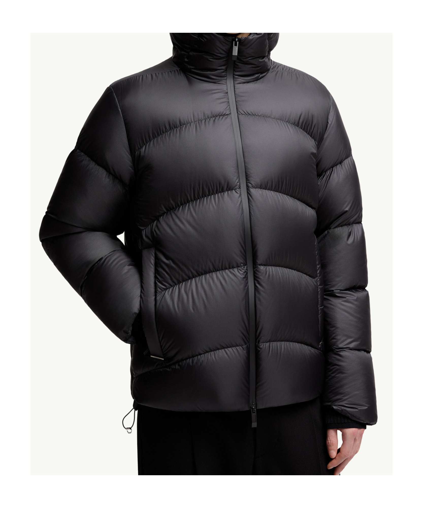 Moncler Fulcran Hooded Short Down Jacket In Black