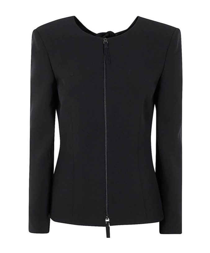 Giorgio Armani Jacket With Hole On Back In Black
