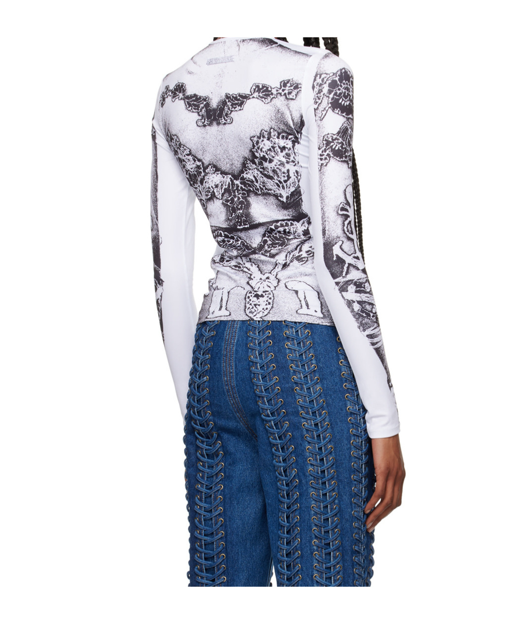 Jean Paul Gaultier Long-sleeved T-shirt In Blue