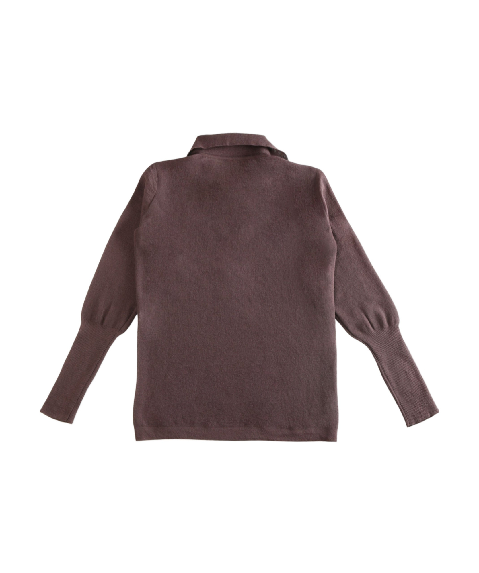 Shop Issey Miyake Wool Polo Top In Brown
